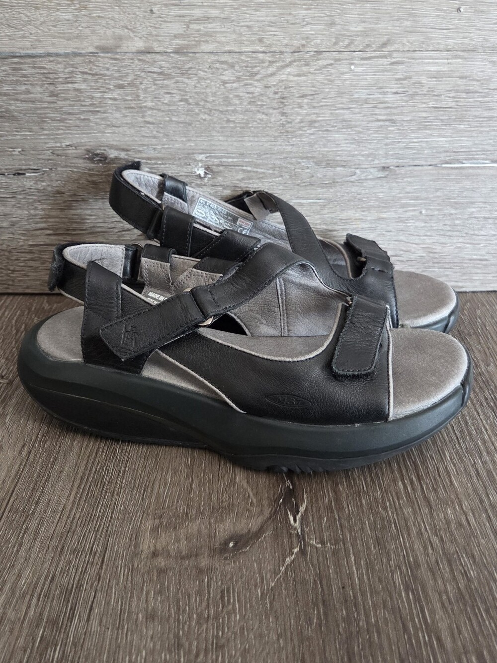 MBT Women's Kiburi Black Dress Sandals Size 8.5